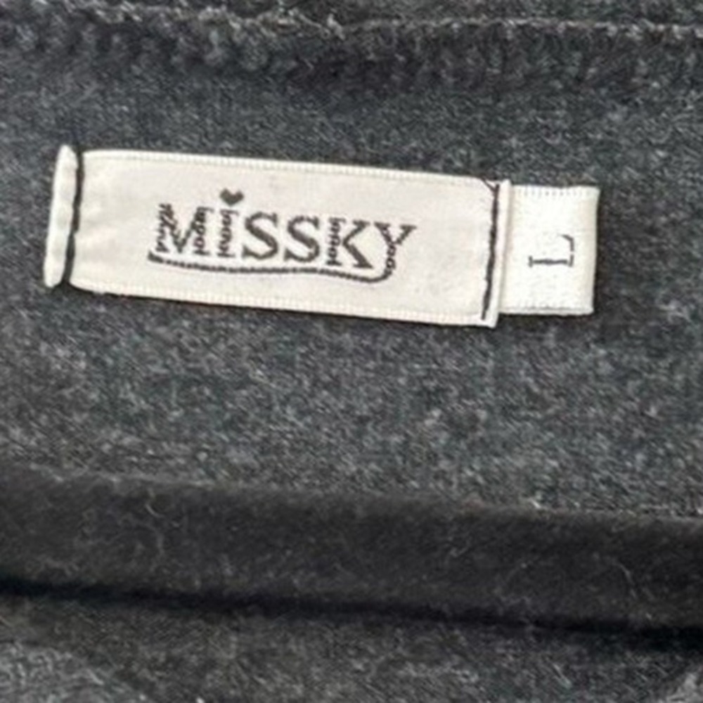 Missky Dark Gray Hoodie Sweatshirt‎ Dress Women's Large Casual Pullover - Picture 2 of 5